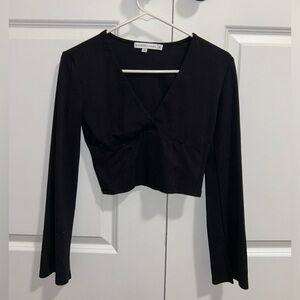 Black Marshall’s Long Sleeve Crop Top, Size XS, fits more like an S